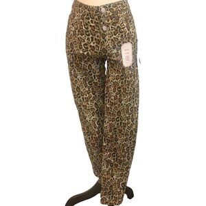 No Boundaries Womens Midrise Skinny Leopard Print Jeans Junior Size 5 Pants
